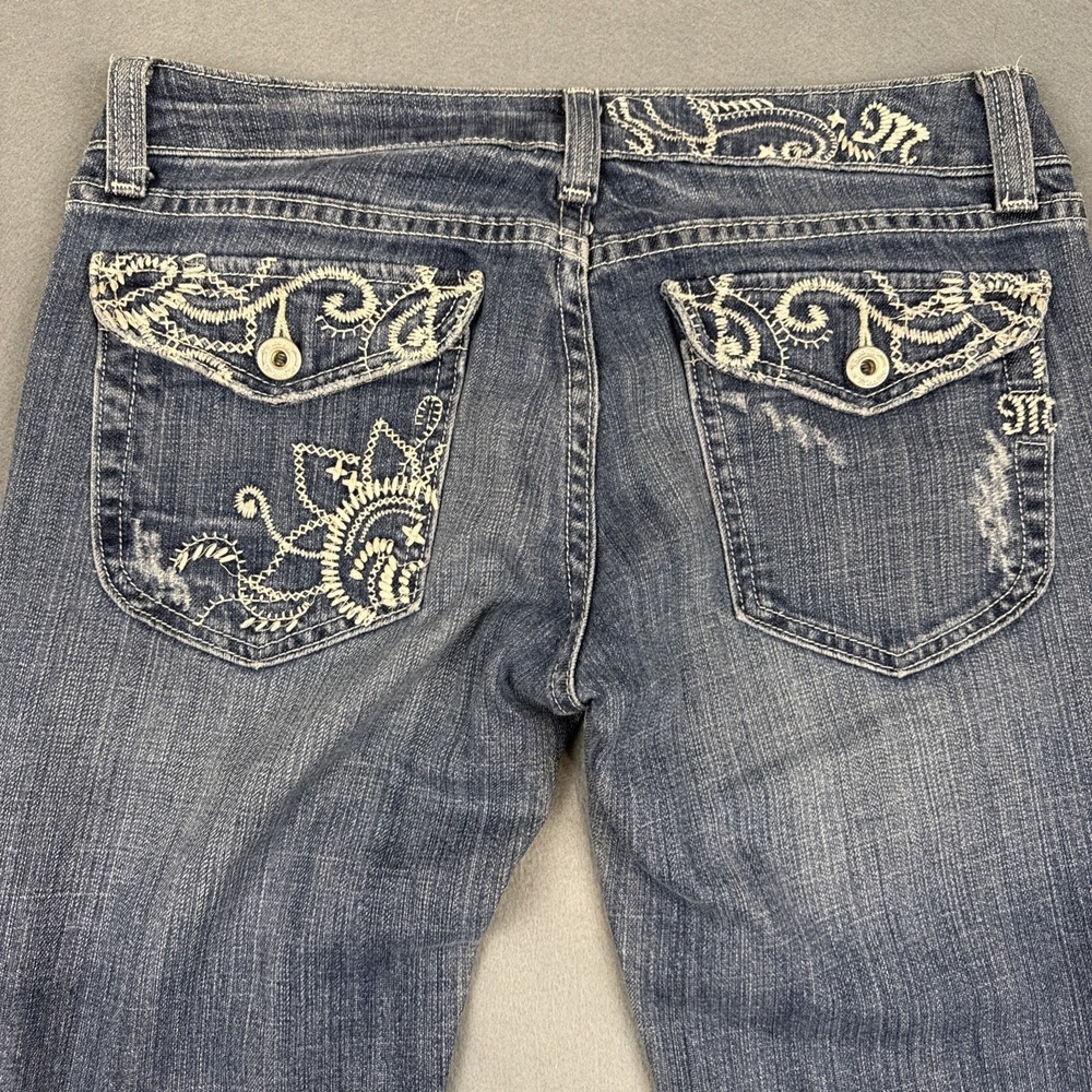 vtg Miss Me LA women's 29/33 bOOT jeans dRYCLEAN oNLY eMBROIDERED